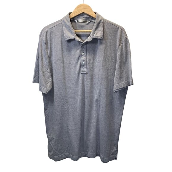 Travis Mathew Golf Polo Shirt Mens Size XL Gray Short Sleeves Pima Cotton Blend‎ - Picture 1 of 10